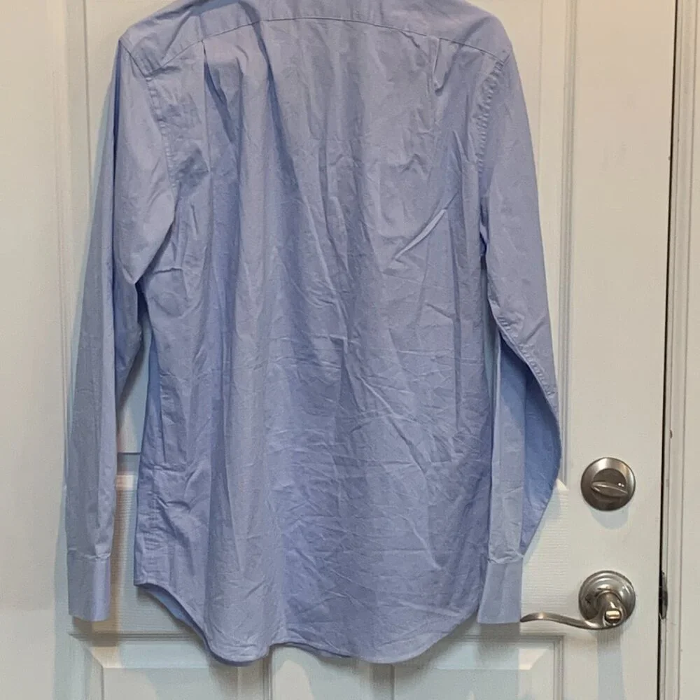 J Crew Men's Classic Blue Oxford Shirt Button Brown Collar Sz M- NWT #602 - Picture 5 of 7